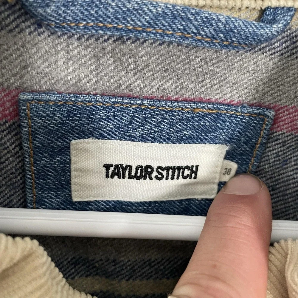 Taylor Stitch Fletcher Workhorse Jacket Mens 38 Blue Denim Blanket Lined